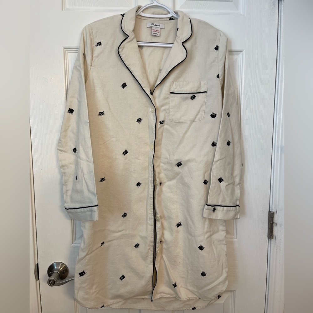 Madewell Bedtime Nightshirt in Cat Person